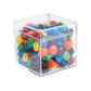 CANDY CUBE SHAPED ACRYLIC CONTAINER WITH CANDY
