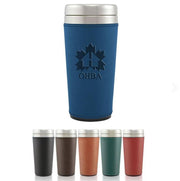 16 Oz. Regency Stainless Tumbler w/Leatherette Sleeve