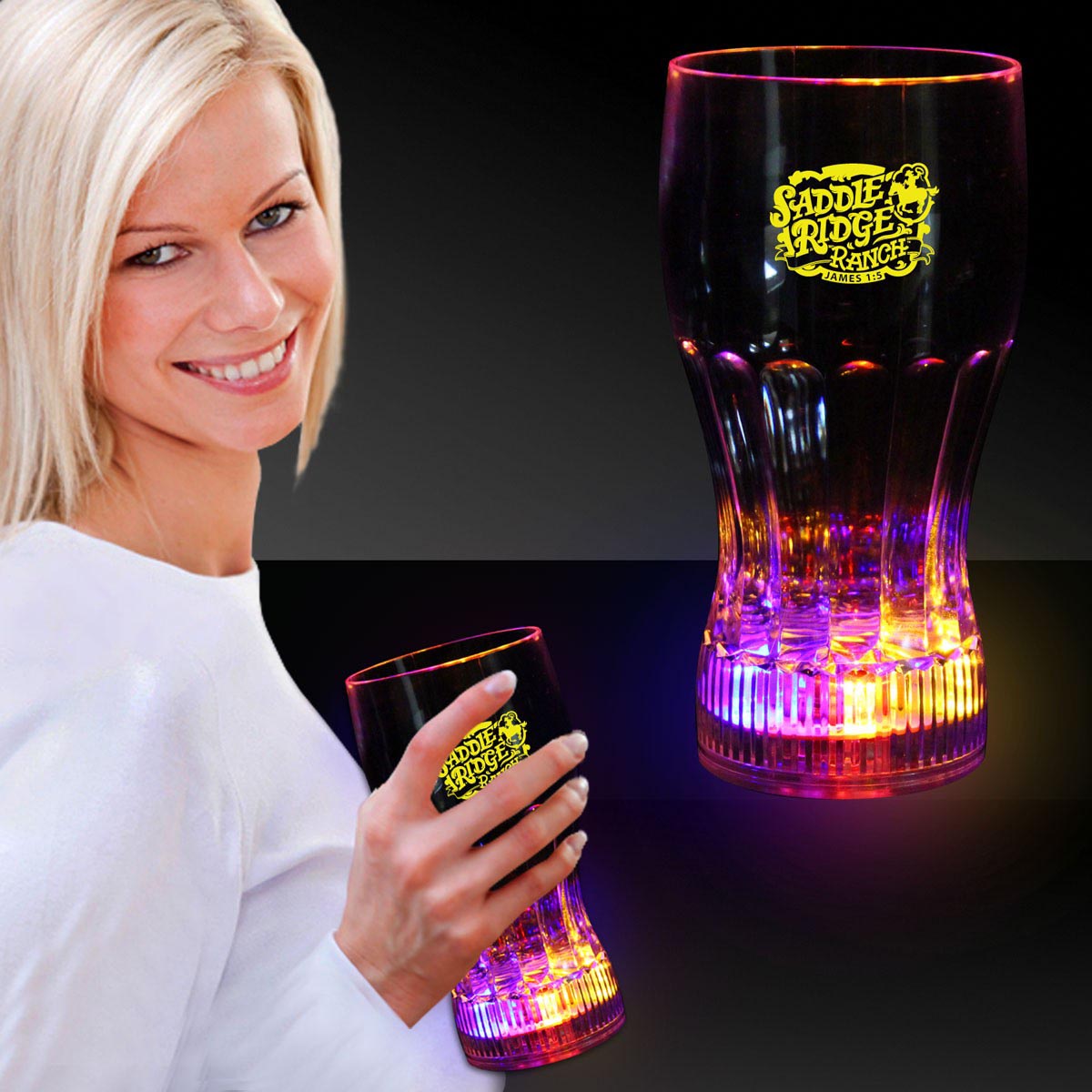 Light Up Drink Glass - 12 Ounce