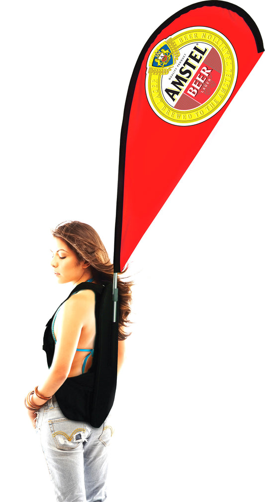 Mobile Backpack Flag Kit w/ Double Sided Printed
