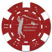 11.5 gram ABS Dice Striped Poker Chips (Hot Stamped with Foil)