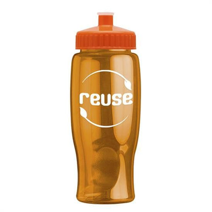 27 oz. Poly-Pure Transparent Sports Bottle -Push Pull Lid