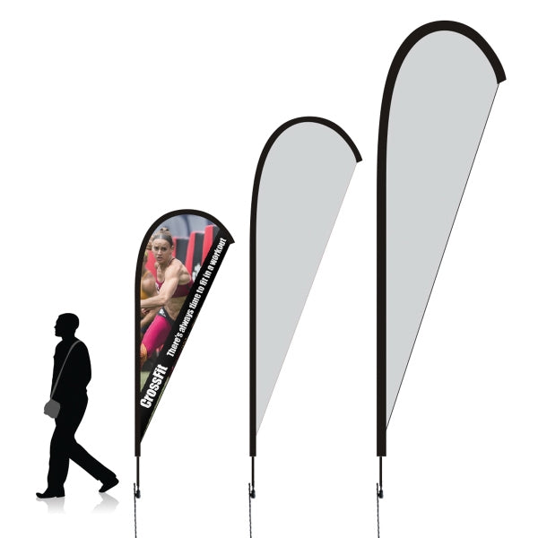 8' Teardrop Flag Kit W/ Double Sided Imprint