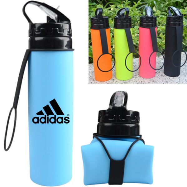 Hydrate Silicone Collapsible Sports Water Bottle - 20 Oz