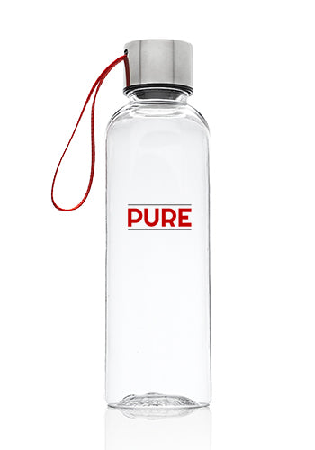 Meera 17 Oz. Clear Plastic Water Bottles with Strap